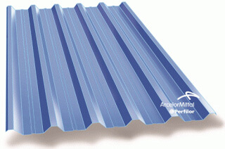 Ilustração de Telha Metálica Trapezoidal LR 40